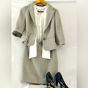 The Limited tweed blazer and skirt